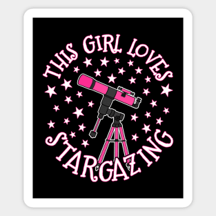 This Girl Loves Stargazing, Female Astronomer Space Enthusiast Sticker